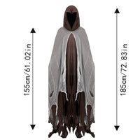 Halloween Ghost Dementors Sorceress Cosplay Costume Gothic Zombie Tattered Hooded Capes Day of the Dead Party Props Cloaks